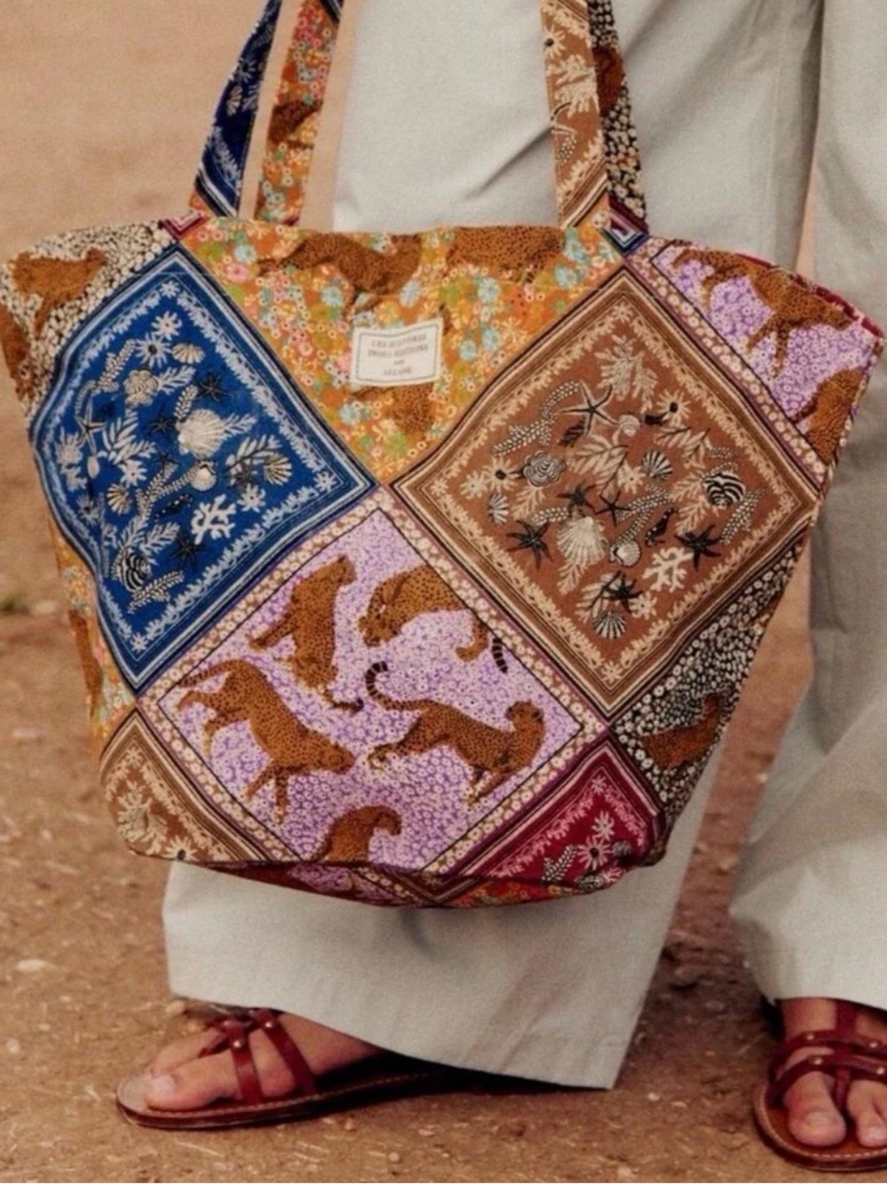 Sézane x Inoui Editions Patchwork Tote Bag